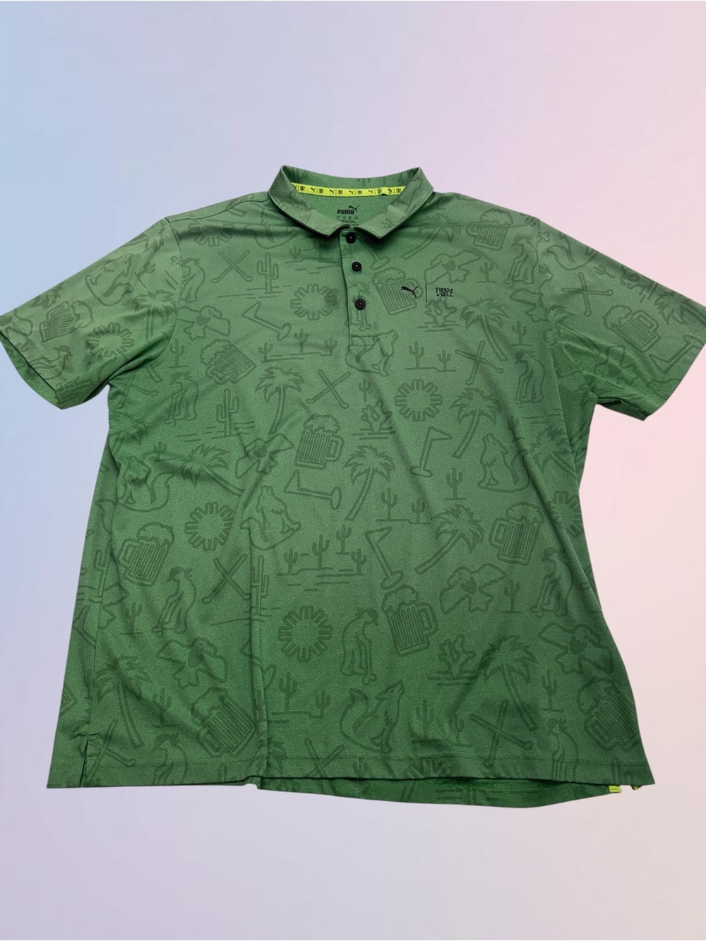 PUMA GOLF FIRST MILE Men’s XL Green Polo Shirt